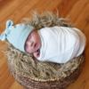 My Lello Baby Vintage Rabbit Ears Cotton Beanie Hat - (6-12 Month) - Heather Ivory view 2