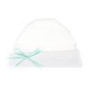 My Lello Baby Cotton Beanie Hat w/Bow - (0-6 Months) - Aqua view 1