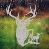 Buck Deer Front Door Window Decal Hunting Gun Cabinet Etched Glass Decals Vinyl Sticker view 1