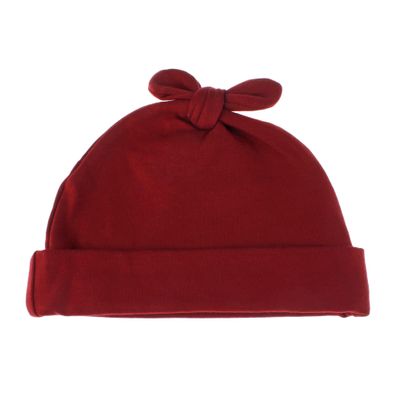 My Lello Baby Vintage Rabbit Ears Cotton Beanie Hat - (6-12 Month) - Deep Red