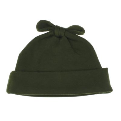 My Lello Baby Vintage Rabbit Ears Cotton Beanie Hat - (6-12 Month) - Olive Green