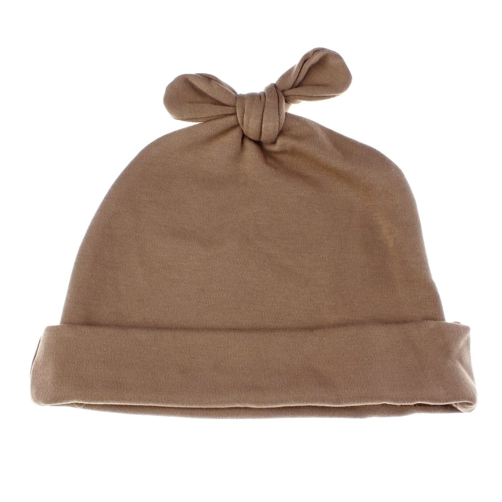 My Lello Baby Vintage Rabbit Ears Cotton Beanie Hat - (6-12 Month) - Cocoa Brown