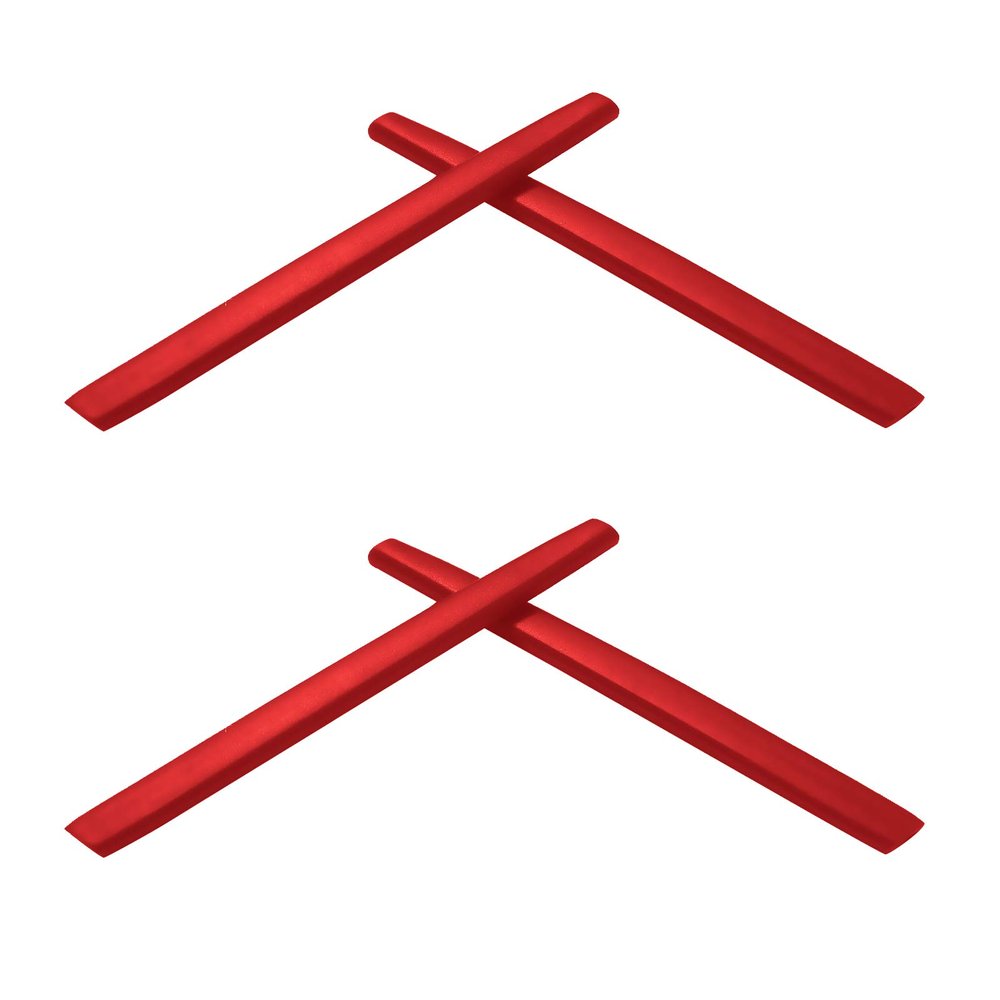 2 Pair Red Replacement Earsocks for Oakley Square Wire 2 (2014) OO4075 Sunglasses