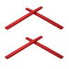 2 Pair Red Replacement Earsocks for Oakley Square Wire 2 (2014) OO4075 Sunglasses view 1