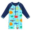 HUAANIUE Baby/Toddler Boy One-Piece Swimsuit UPF 50+ Long Sleeve Swimwear view 1