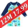 HUAANIUE Baby/Toddler Boy One-Piece Swimsuit UPF 50+ Long Sleeve Swimwear view 4
