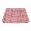 Aislor Women's Japanese Schoolgirl Skirt Cosplay Costume Mini Plaid Pleated Skirt Tartan Uniform Pink One Size view 3
