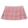 Aislor Women's Japanese Schoolgirl Skirt Cosplay Costume Mini Plaid Pleated Skirt Tartan Uniform Pink One Size view 4