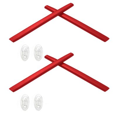 2 Pair Red Replacement Earsocks & Nosepieces Kits for Oakley Square Wire 2 (2014) OO4075
