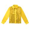 YONGHS Kids Boys Sparkly Sequins Hip Hop Performance Shirts Glittery Sequined Long Sleeve Spread Collar Dancewear Gold 10-12 view 3