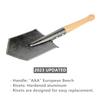 MASTIFF GEARS Battle Wolf Military-Grade Survival Shovel - Heavy Duty Carbon Steel w/Hardwood Handle | All-Weather for Camping, Hiking, Off-Road, Emergency | Digs Dirt/Sand/Snow/Mud (Battle Wolf) view 3