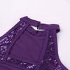 Alvivi Kids Girls Sequins Halter Strappy Back Ballet Dance Gymnastics Leotard Ballerina Dance Training Outfit Bodysuit Purple 10 Years view 4