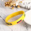 LIOOBO 5pcs Country Flag Silicone Bracelet Unique Rubber Sports Fashion Wristband Game Supplies Hand Band for Sports Game Compatitive Race International Match (Colombia) view 3
