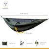 OneTigris KOMPOUND Camping Hammock with Net, Lightweight Portable Hammock with Warm Internal Cover & Tree Friendly Straps for Backpacking, Camping, Hiking, Travel, Beach, Backyard Od Green view 3