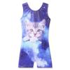 BAOHULU Gymnastics Leotards for Girls Kids Sparkle Tank Biketards with Shorts Dance Outfit B234_NavyCat_150 view 1