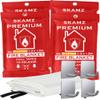 SKAMZ Fire Blanket 4 Pack - 47" x 47" Prepared Emergency Fire Blanket for Home and Kitchen, RV, Grill, Fireplace, Safe & Easy for Young Adults and Elderly view 1