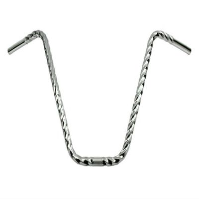 Alta Bicycle 16" Square Twisted Lowrider 25.4mm Bike Handle Bars (Chrome)