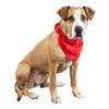 Qraftsy Plain Cotton Pets 5 Pcs Dogs Bandana Triangle Shape - Large Pets (Red) view 1