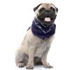6 Paisley Polyester Dog & Cats Bandana Triangle Bibs - Washable & One Size (Blue)