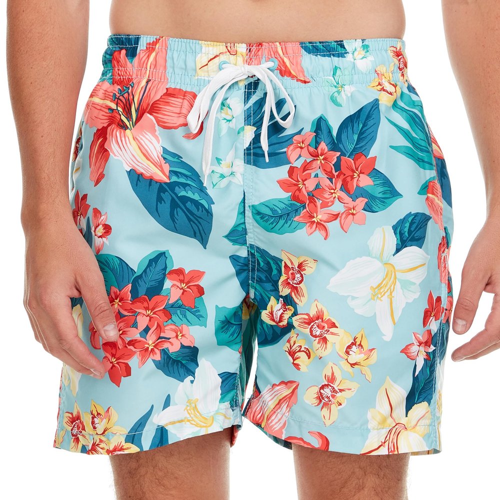 Kanu Surf Men's Havana Swim Trunks (Regular & Extended Sizes), Newport Lt Blue, XX-Large