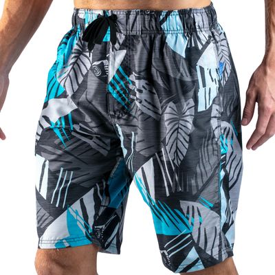Kanu Surf Men's Mirage Swim Trunks (Regular & Extended Sizes), Montego Black, Small