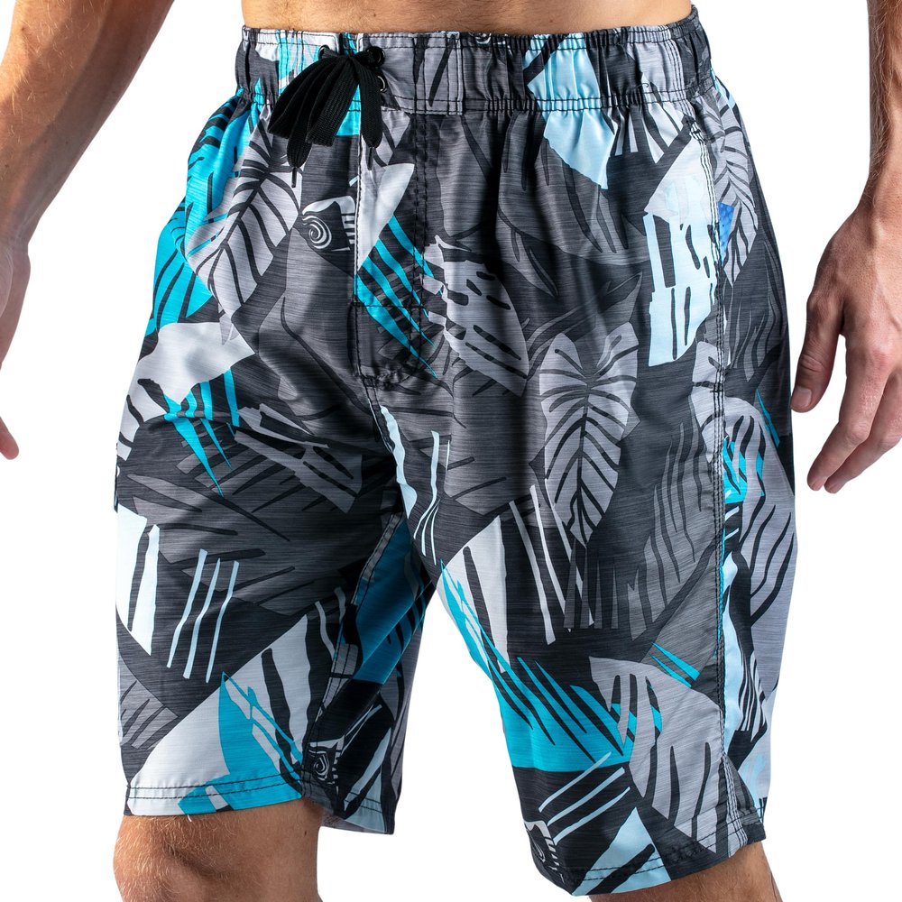 Kanu Surf Men's Mirage Swim Trunks (Regular & Extended Sizes), Montego Black, Small