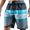 Kanu Surf Men's Mirage Swim Trunks (Regular & Extended Sizes), Moonbeam Black/Aqua, Medium view 1