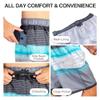 Kanu Surf Men's Mirage Swim Trunks (Regular & Extended Sizes), Moonbeam Black/Aqua, Medium view 3