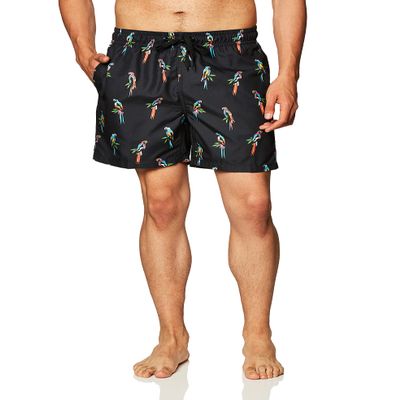 Kanu Surf Men's Riviera Swim Trunks (Regular & Extended Sizes), Parrots Black, XX-Large