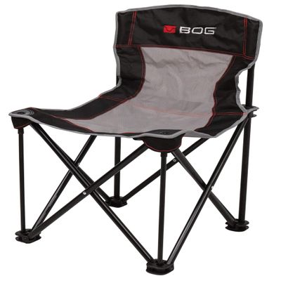 BOG 4 On The Floor Ground Blind Chair with Rugged Construction, Aluminum Frame, Extended Seat Area, Quiet Setup, Breathable Textilene Fabric, and Carry Bag for Hunting, Shooting, Sports, and Outdoors