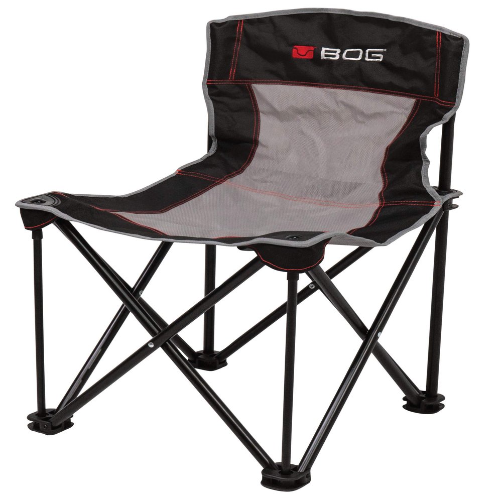 BOG 4 On The Floor Ground Blind Chair with Rugged Construction, Aluminum Frame, Extended Seat Area, Quiet Setup, Breathable Textilene Fabric, and Carry Bag for Hunting, Shooting, Sports, and Outdoors