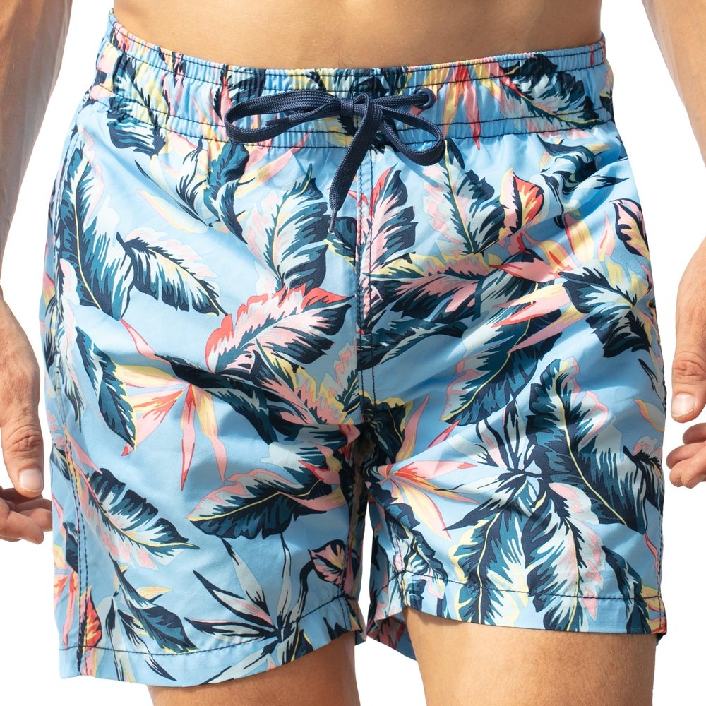 Kanu Surf Men's Riviera Swim Trunks (Regular & Extended Sizes), Coastline Alaska Blue, X-Large