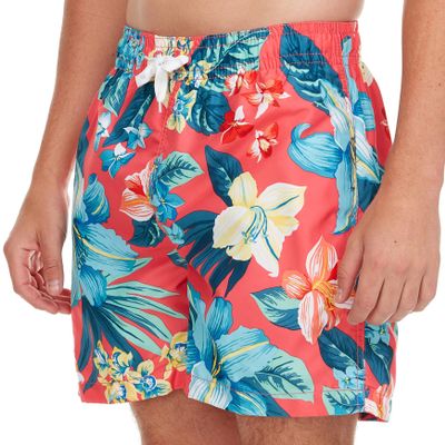 Kanu Surf Men's Havana Swim Trunks (Regular & Extended Sizes), Newport Coral, Small