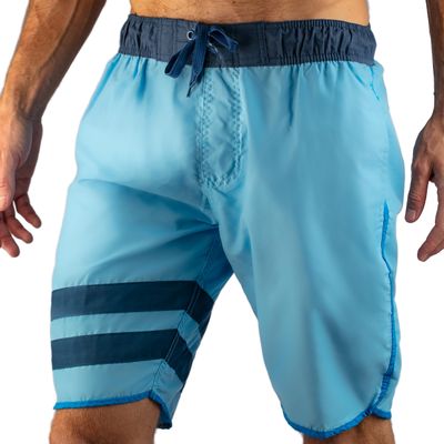 Kanu Surf Men's Flex Swim Trunks (Regular & Extended Sizes), Carter Lt Blue, Large