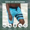 Kanu Surf Men's Flex Swim Trunks (Regular & Extended Sizes), Carter Lt Blue, Large view 3