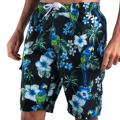 Kanu Surf Mens, Barracuda Swim Trunks (Regular & Extended Sizes), Fiji Black, Small