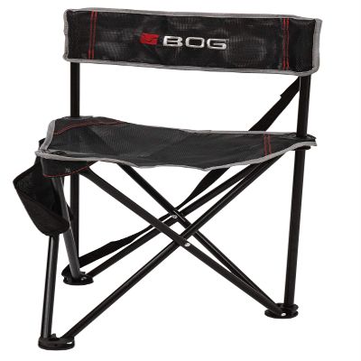 BOG Triple Play Ground Blind Chair with Rugged Construction, Aluminum Frame, Extended Seat Area, Quiet Setup, Breathable Textilene Fabric, Collapsible, and Carry Bag for Hunting, Shooting, and Outdoor