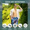 Kanu Surf Men's Mirage Swim Trunks (Regular & Extended Sizes), Camo Flag Red/White/Blue, Large view 2