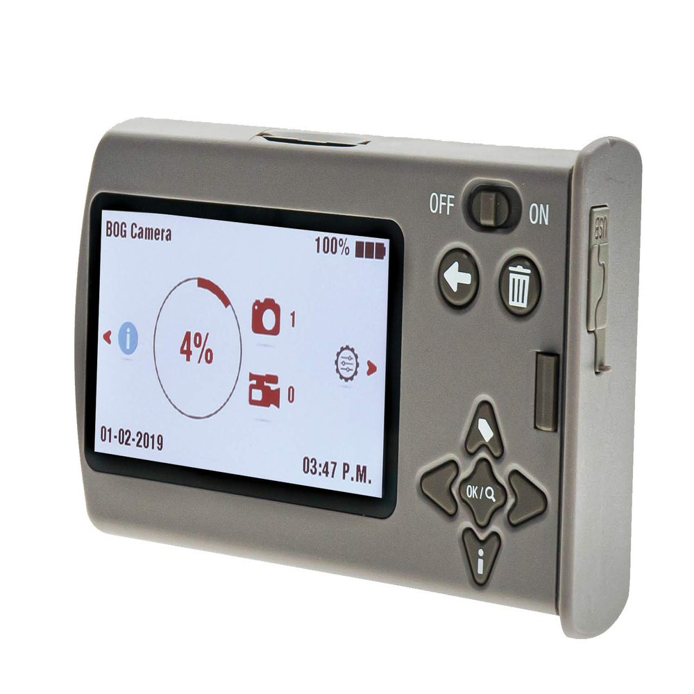 BOG Dominion Camera Menu/Viewer with 3 Color TFT Screen, SD and USB Compatible, Easy Navigation Menu, for BOG Blood Moon and Clandestine Trail Cameras during Hunting, Land Management, and Outdoors,Brown