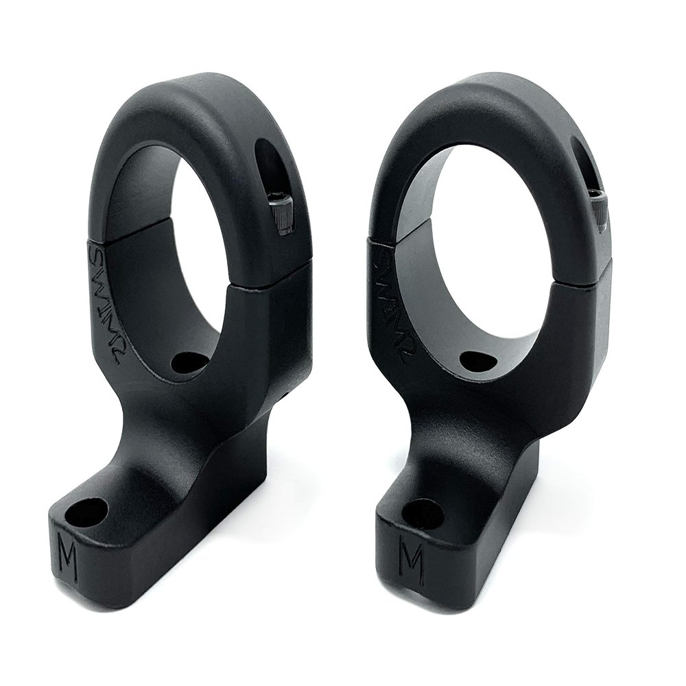 Game Reaper 2: Savage Round Receiver, A17, Axis, Stevens 200, Ruger American, Remington 783, CVA Cascade - Long & Short Action - Medium Mount - Black, 1 inch, 2 Screws per Ring (SW1M2)