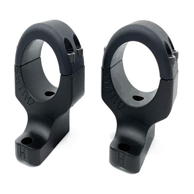 Game Reaper 2: Savage Round Receiver, A17, Axis, Stevens 200, Ruger American, Remington 783, CVA Cascade - Long & Short Action - High Mount - Tactical, Black, 1 inch, 4 Screws per Ring