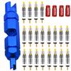 20 Pieces Presta Valve Core 4 Pieces Alloy Presta Valve Caps with Valve Core Remover Tool