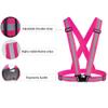 Chiwo Reflective Vest Running Gear 2Pack, High Visibility Adjustable Safety Vest for Night Cycling,Hiking, Jogging,Dog Walking, Construction safe (Green Pink) view 3