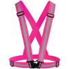 Chiwo Reflective Vest Running Gear 2Pack, High Visibility Adjustable Safety Vest for Night Cycling,Hiking, Jogging,Dog Walking, Construction safe (Green Pink) view 4