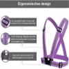 Chiwo Reflective Vest Running Gear 2Pack, High Visibility Adjustable Safety Vest for Night Cycling,Hiking, Jogging,Dog Walking, Construction safe (Blank Purple) view 4