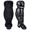 Champro Optimus MVP Single Knee Baseball Catchers Leg Guards, 14.5" Shin Length, CG105B, Black view 1