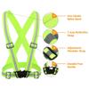 Chiwo Reflective Vest Running Gear 2Pack, High Visibility Adjustable Safety Vest for Night Cycling,Hiking, Jogging,Dog Walking, Construction Safe (Green) view 2