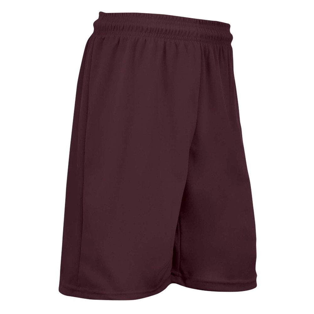 Champro Power 7" Inseam Polyester Short - Dozen (12), Adult X-Large, Maroon