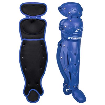 Champro Optimus MVP Double Knee Baseball Catchers Leg Guards, 14.5" Length, Royal, CG104RY
