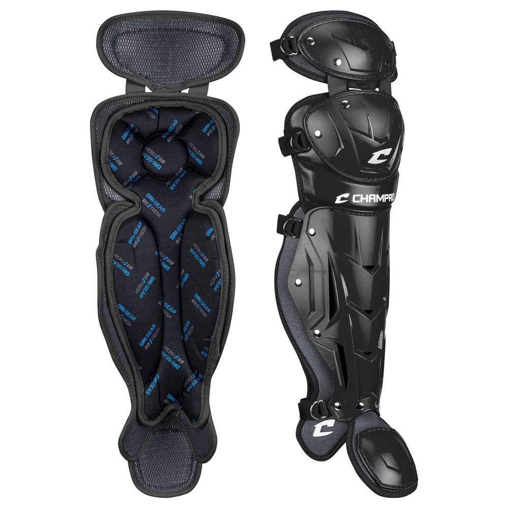 CHAMPRO Optimus Pro Leg Guard - 13.5" Shin Guard, Black